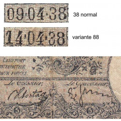 Belgique - Pick 108x - 5 francs - 14/04/1938 - Variété 1988 - Etat : TB-