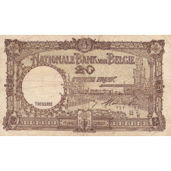 Belgique - Pick 111_5 - 20 francs - 06/05/1947 - Etat : TB