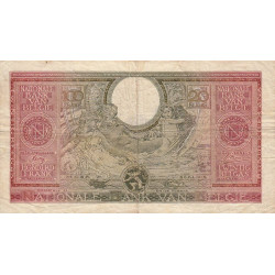 Belgique - Pick 123 - 100 francs ou 20 belgas - Série 3 - 01/02/1943 - Etat : TB+