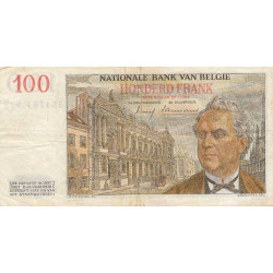 Belgique - Pick 129c - 100 francs - 24/07/1959 - Etat : TTB-