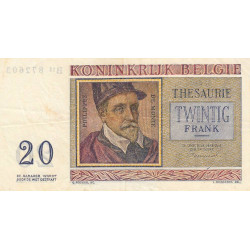 Belgique - Pick 132b - 20 francs - 03/04/1956 - Etat : TTB+