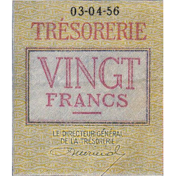 Belgique - Pick 132b - 20 francs - Série B14 - 03/04/1956 - Etat : TTB+