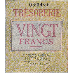 Belgique - Pick 132b - 20 francs - 03/04/1956 - Etat : TTB+