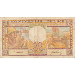 Belgique - Pick 133a - 50 francs - Série G 01 - 01/06/1948 - Etat : TB
