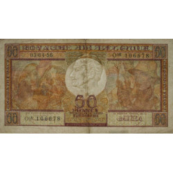 Belgique - Pick 133b - 50 francs - Série O 08 - 03/04/1956 - Etat : TTB-