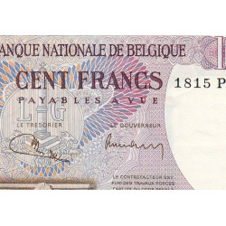 Belgique - Pick 134b_2 - 100 francs - 24/03/1972 - Etat : SUP à SPL