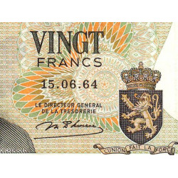 Belgique - Pick 138_1 - 20 francs - Série 2 - 15/06/1964 - Etat : SUP