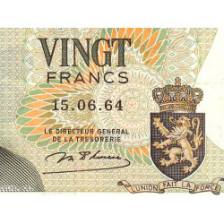 Belgique - Pick 138_1 - 20 francs - Série 3 H - 15/06/1964 - Etat : SUP