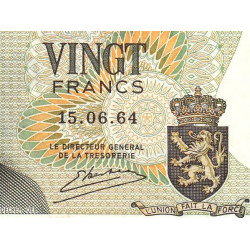 Belgique - Pick 138_3 - 20 francs - Série 4 C - 15/06/1964 (1976) - Etat : SUP