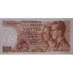 Belgique - Pick 139_1b - 50 francs - Série 571 J - 15/06/1966 - Etat : SPL à NEUF