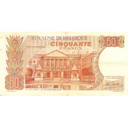 Belgique - Pick 139_2 - 50 francs - Série 693 T - 15/06/1966 (1975) - Etat : SUP