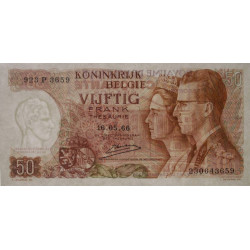 Belgique - Pick 139_3 - 50 francs - Série 923 P - 15/06/1966 (1976) - Etat : SPL à NEUF
