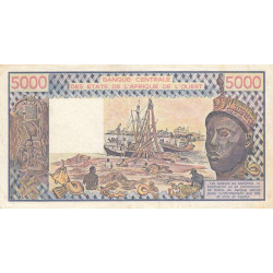 Côte d'Ivoire - Pick 108Ah - 5'000 francs - Série L.3 - 1981 - Etat : TB+