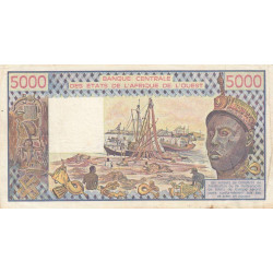 Côte d'Ivoire - Pick 108Ap - 5'000 francs - Série U.8 - 1987 - Etat : TB-