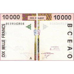 Côte d'Ivoire - Pick 114Aj - 10'000 francs - 2001 - Etat : SUP-