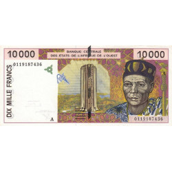 Côte d'Ivoire - Pick 114Aj - 10'000 francs - 2001 - Etat : SUP