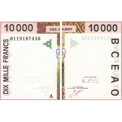Côte d'Ivoire - Pick 114Aj - 10'000 francs - 2001 - Etat : SUP