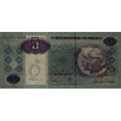 Angola - Pick 144a - 5 kwanzas - Série OO - 10/1999 - Etat : SUP