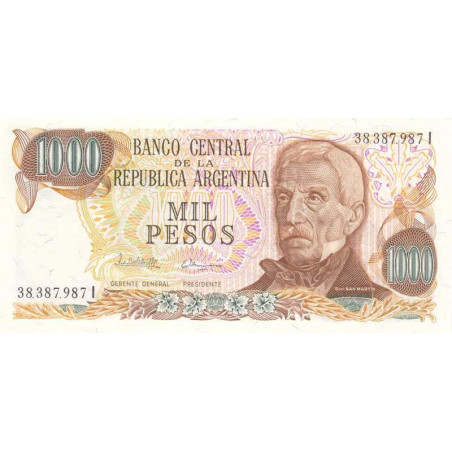 Argentine - Pick 304d_1 - 1'000 pesos - Série I - 1982 - Etat : NEUF