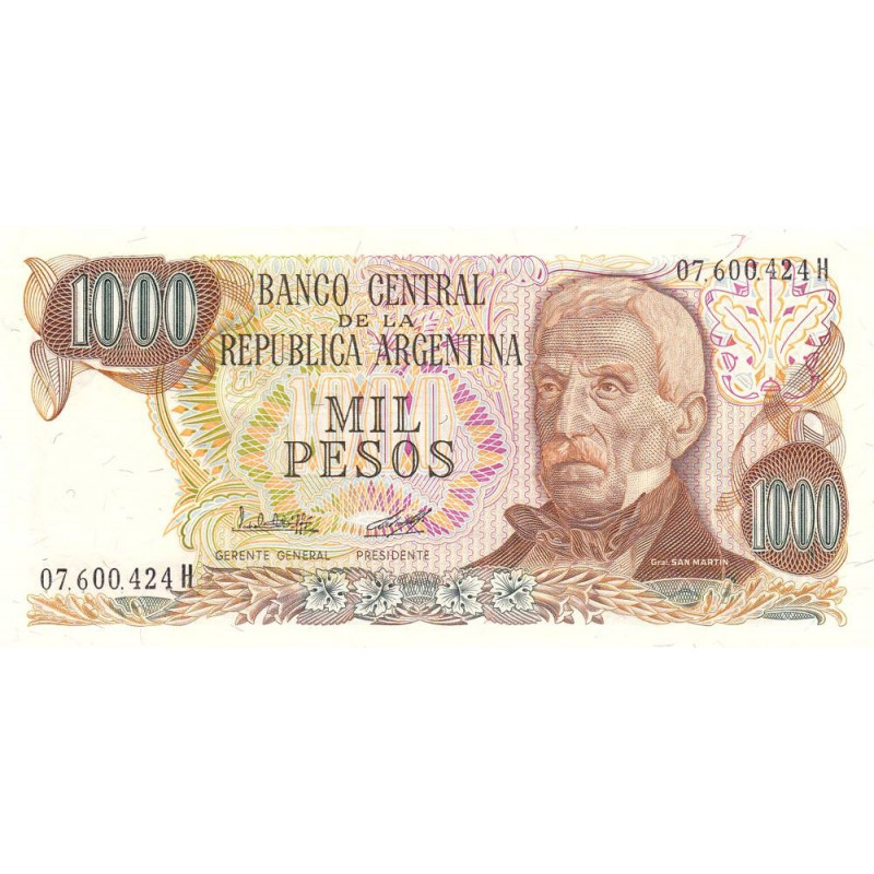 Argentine - Pick 304c_1 - 1'000 pesos - Série H - 1980 - Etat : NEUF