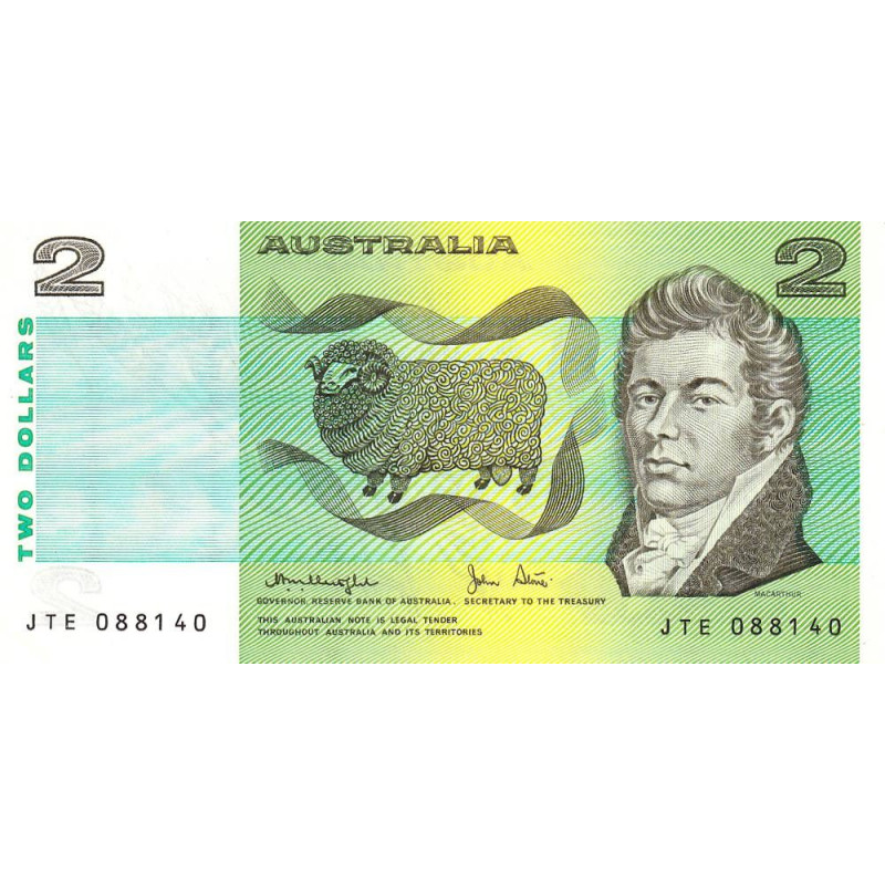 Australie - Pick 43c - 2 dollars - Série JTE - 1979 - Etat : NEUF