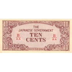 Birmanie - Pick 11b - 10 cents - Série B/AA - 1942 - Etat : SUP