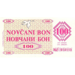 Bosnie-Herzégovine - Pick 6r - 100 dinara - Série M - 1992 - Etat : NEUF