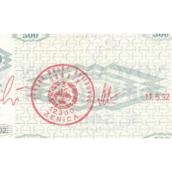 Bosnie-Herzégovine - Pick 7g - 500 dinara - Série M - 11/05/1992 - Etat : SUP