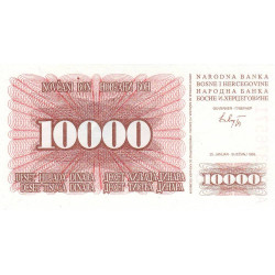 Bosnie-Herzégovine - Pick 17a - 10'000 dinara - Série AD - 25/01/1993 - Etat : NEUF