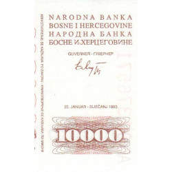 Bosnie-Herzégovine - Pick 17a - 10'000 dinara - Série AD - 25/01/1993 - Etat : NEUF