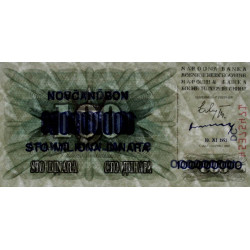 Bosnie-Herzégovine - Pick 37a - 100'000'000 sur 100 dinara - Série FJ DC - 10/11/1993 - Etat : NEUF