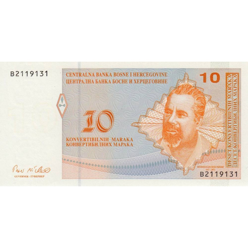 Bosnie-Herzégovine - Pick 63 - 10 convertible maraka - Série B - 1998 - Etat : NEUF