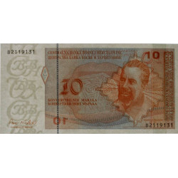 Bosnie-Herzégovine - Pick 63 - 10 convertible maraka - Série B - 1998 - Etat : NEUF