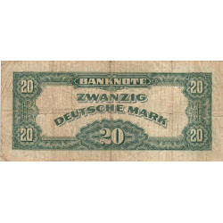 Allemagne RFA - Pick 6a - 20 deutsche mark - 1948 - Etat : TB-