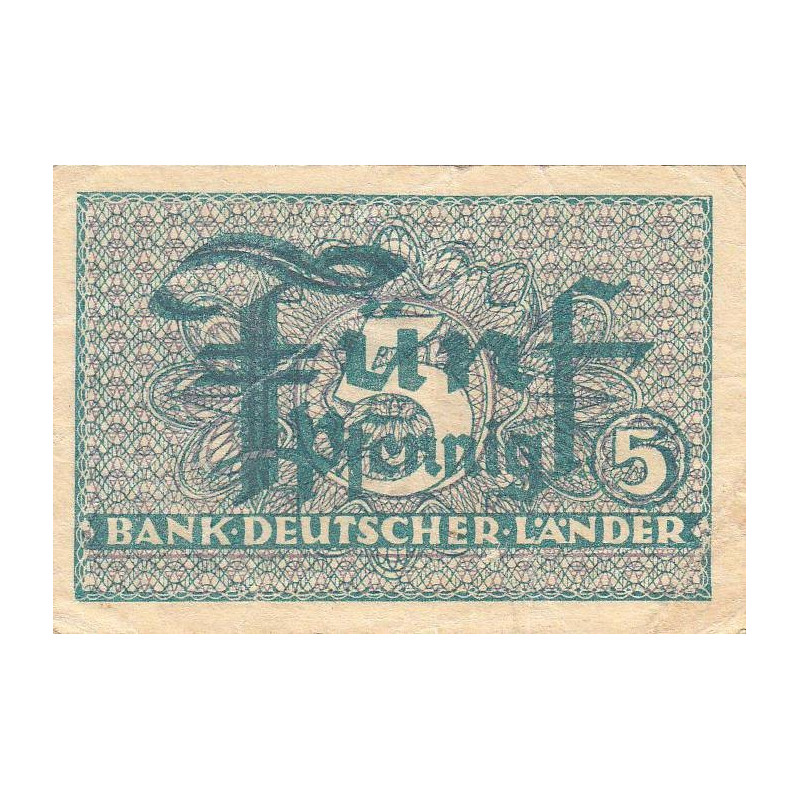 Allemagne RFA - Pick 11_2 - 5 pfennig - 1948 - Etat : TTB