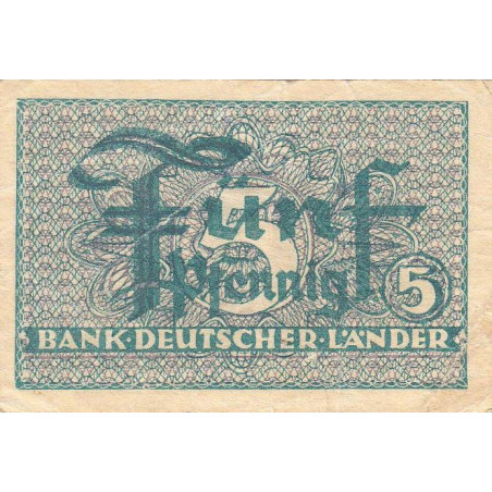 Allemagne RFA - Pick 11_2 - 5 pfennig - 1948 - Etat : TTB