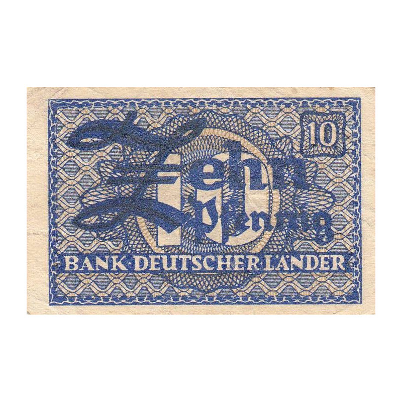 Allemagne RFA - Pick 12_1 - 10 pfennig - 1948 - Etat : TTB