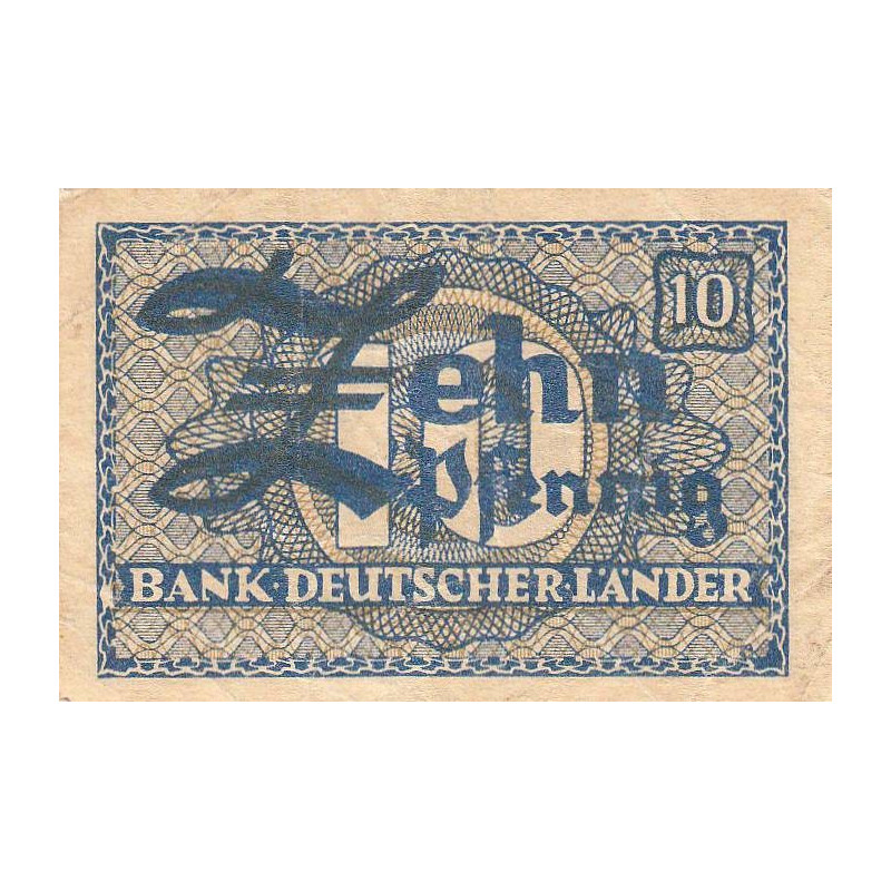Allemagne RFA - Pick 12_2 - 10 pfennig - 1948 - Etat : TTB