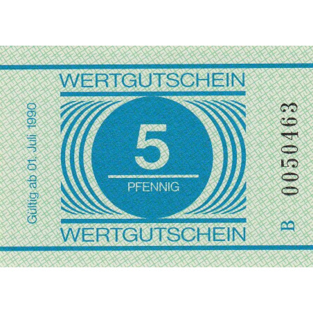 Allemagne RDA - Bon des prisons - 5 pfennig - 1990 - Etat : NEUF