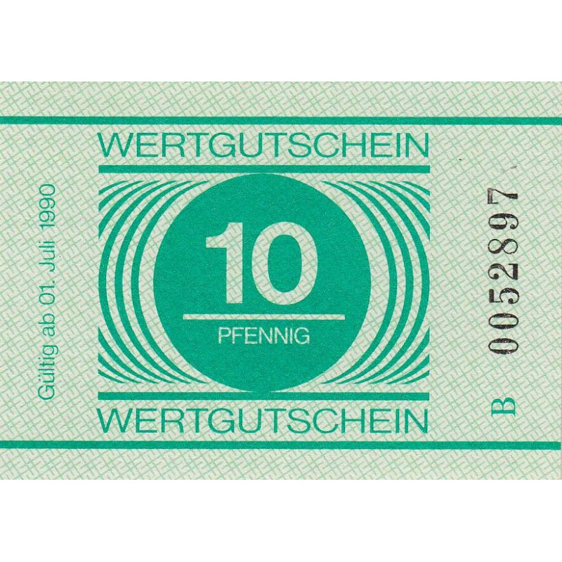 Allemagne RDA - Bon des prisons - 10 pfennig - 1990 - Etat : NEUF