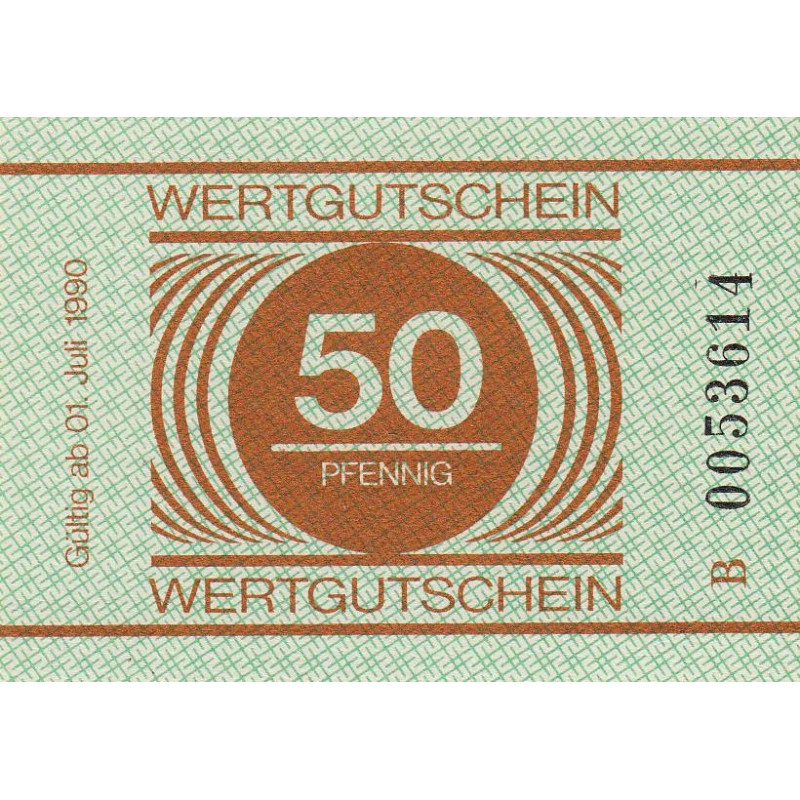 Allemagne RDA - Bon des prisons - 50 pfennig - 1985 - Série B - Etat : NEUF