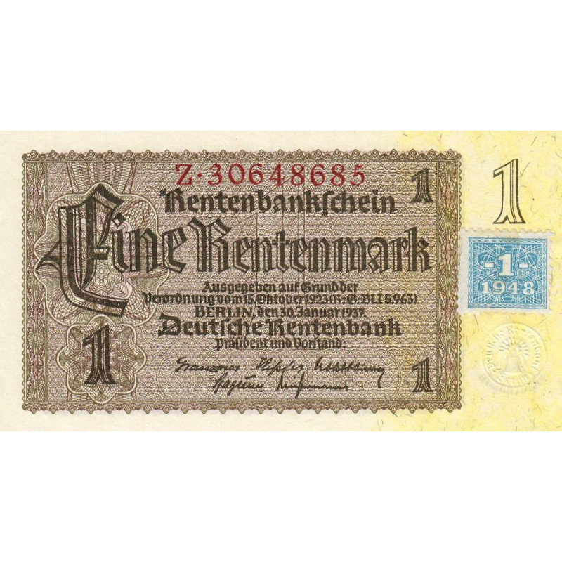 Allemagne RDA - Pick 1_2 - 1 deutsche mark - 1948 - Etat : NEUF
