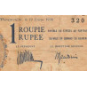 Inde Française - Pick 4d_1 - 1 roupie - Série S.69 - 13/02/1936 - Etat : TB+