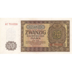 Allemagne RDA - Pick 13b - 20 deutsche mark - 1948 - Etat : SUP