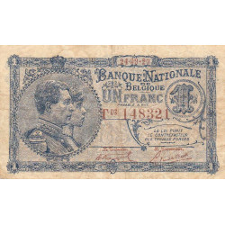 Belgique - Pick 92 - 1 franc - 24/09/1920 - Etat : TB
