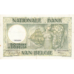 Belgique - Pick 106_5 - 50 francs ou 10 belgas - 03/01/1944 - Etat : TTB