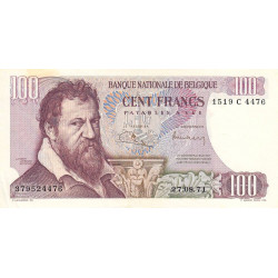 Belgique - Pick 134b_2 - 100 francs - 27/08/1971 - Etat : TTB+