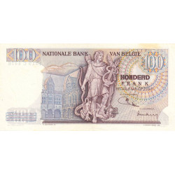 Belgique - Pick 134b_2 - 100 francs - Série - 27/08/1971 - Etat : TTB+