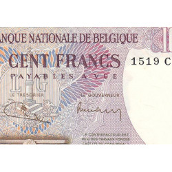 Belgique - Pick 134b_2 - 100 francs - Série - 27/08/1971 - Etat : TTB+