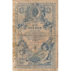 Autriche - Pick A156 - 1 gulden - 01/07/1888 - Etat : B